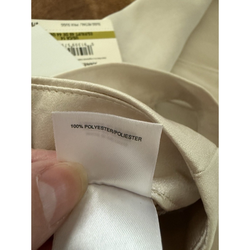 Anne Klein Womens 14 Light Parchment Tie Waist High Rise Shorts NWT $79 - Picture 3 of 13